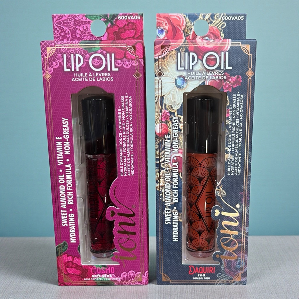 Ioni Veil of Allure Lip Oil Duo Cosmo Soft Pink & Daiquiri Red Hydrating